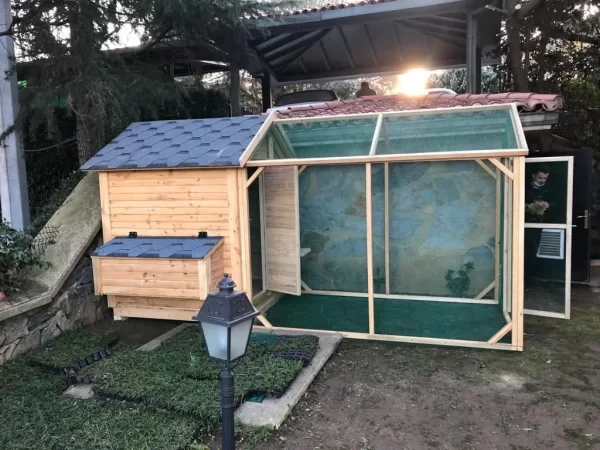 Tel Alanlı Ahşap Tavuk Kümesi TK0001 Fiyatı 5